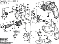 Bosch 0 601 135 071 GBM 10 Drill 110 V / GB Spare Parts GBM10